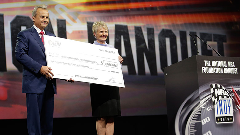 NRA Foundation awarding a huge check