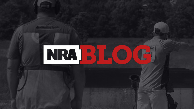 NRA Blog Logo on a Dark Background of a Shooting Competition