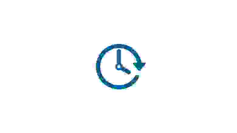 Blue 24/7 Clock Icon