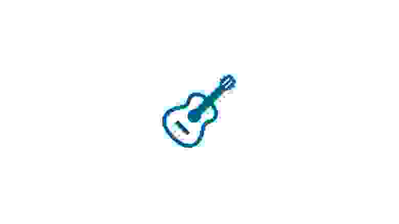 Blue Icon of an Acoustic Guitar