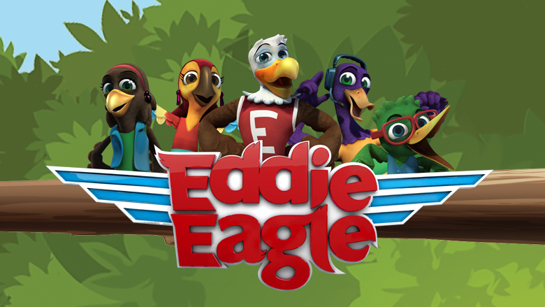 Eddie Eagle and the Wing Team sitting in a tree