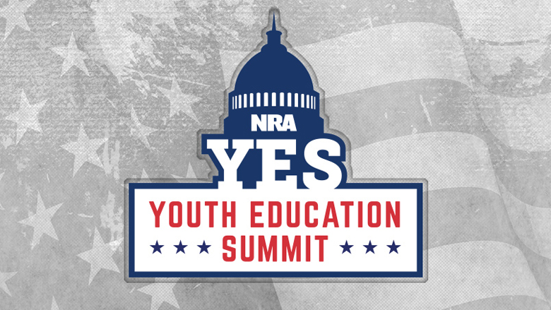 NRA YES Youth Education Summit Logo on a Grey Background