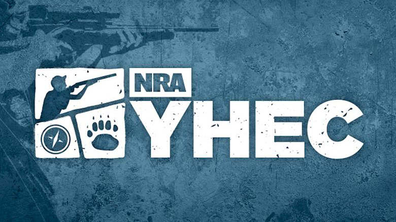 NRA Youth Hunter Education Challenge Logo on a blue background