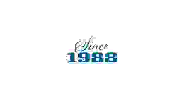 Blue Icon of "Since 1988"