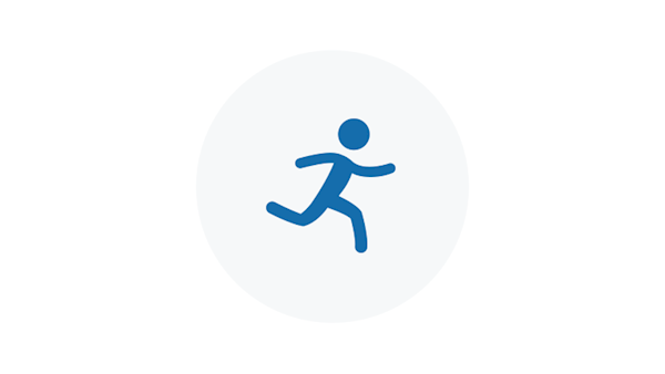 Run Away Blue Icon