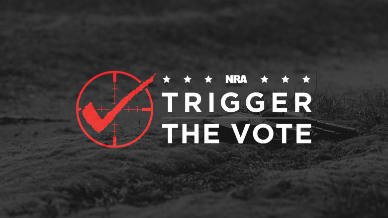 NRA Trigger The Vote Logo on a Dark Background