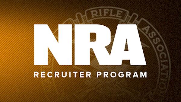 NRA Recruiter Program Logo on a Golden Background