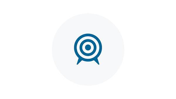 Blue Icon of a Target